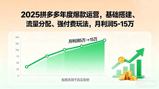 （15973期）2025拼多多年度爆款运营，基础搭建、流量分配、强付费玩法，月利润5-15万_就是爱分享
