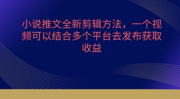 小说推文全新剪辑方法，一个视频可以结合多个平台去发布获取【揭秘】_就是爱分享