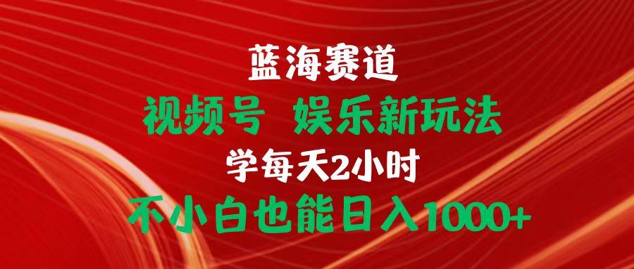 蓝海赛道视频号 娱乐新玩法每天2小时小白也能日入1000+_就是爱分享