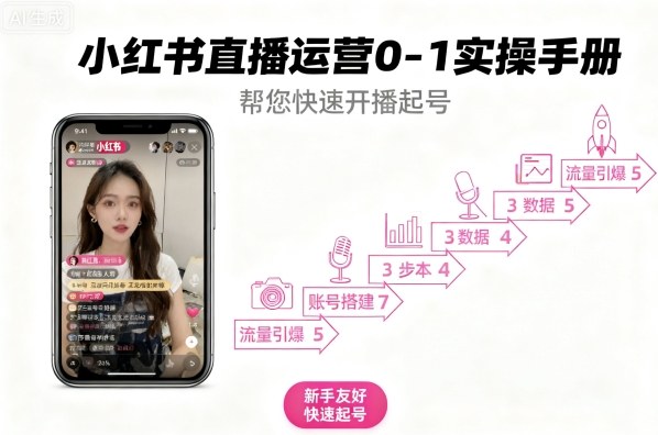 小红书直播运营0-1实操手册，帮您快速开播起号_就是爱分享