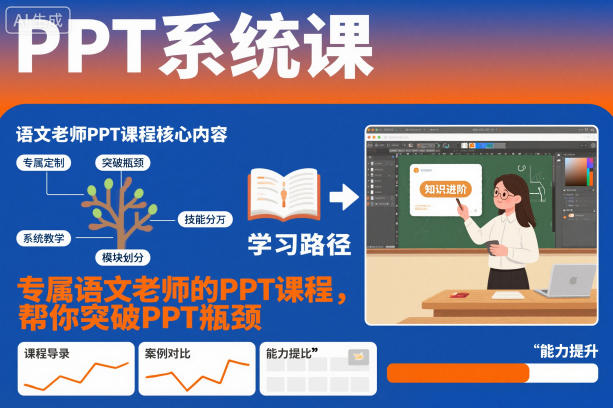 PPT系统课，专属语文老师的PPT课程，帮你突破PPT瓶颈_就是爱分享