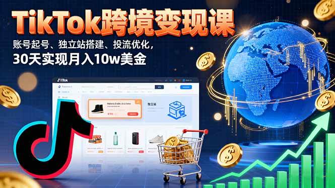 （16034期）TikTok跨境变现课：账号起号、独立站搭建、投流优化，30天实现月入10w美金_就是爱分享