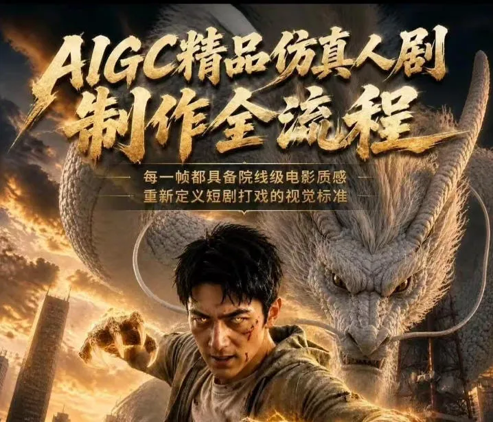 AIGC精品仿真人剧豢龙人全流程制作解析2026，国风仿真人创作+打斗剧情+人设编排，一站式AI短剧入门_一起云网创