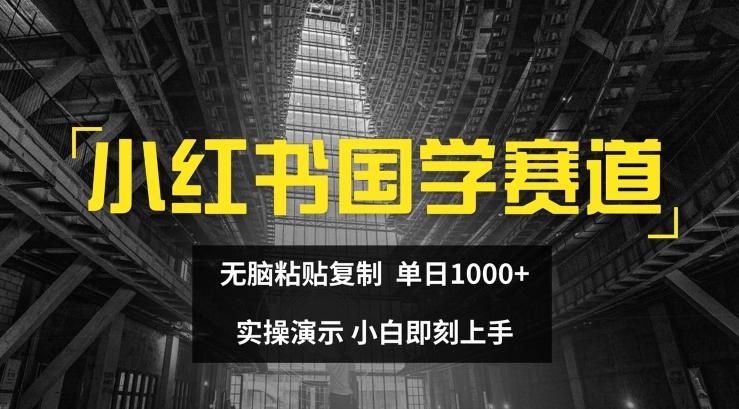 小红书国学赛道，无脑粘贴复制，单日1K，实操演示，小白即刻上手【揭秘】_就是爱分享
