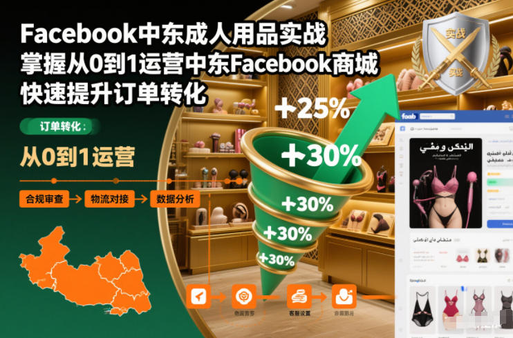Facebook中东成人用品实战，掌握从0到1运营中东Facebook商城，快速提升订单转化_就是爱分享