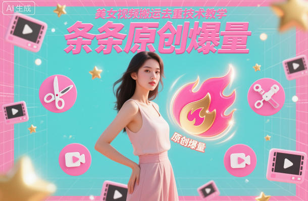 美女视频搬运去重技术教学，条条原创爆量_就是爱分享