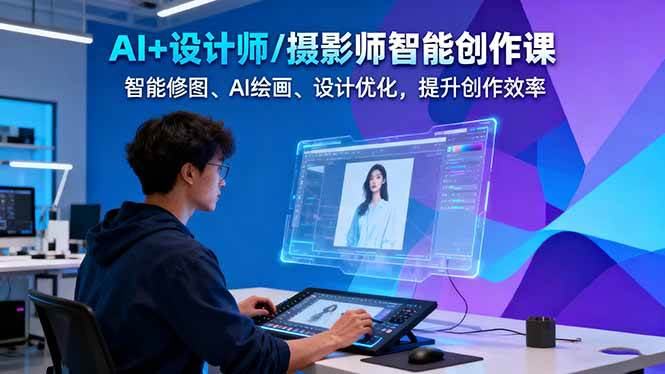 （16398期）AI+设计师/摄影师智能创作课：智能修图、AI绘画、设计优化，提升创作效率_就是爱分享