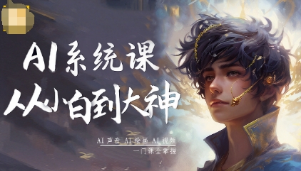 AI系统课程，从小白到大神系统学AI，AI声音-AI绘画-AI视频一门课全掌握_就是爱分享