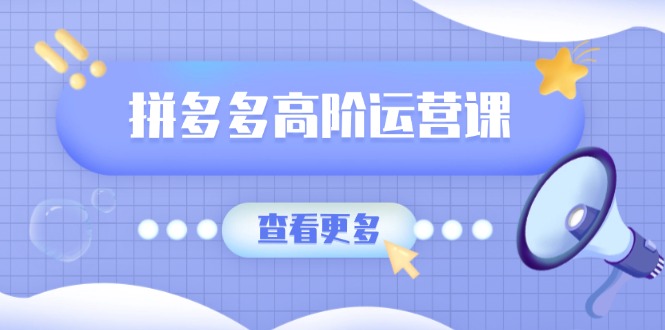 拼多多高阶运营课：极致群爆款玩法，轻付费无尽复制，打造单品爆款之路_就是爱分享