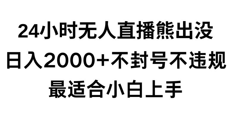 快手24小时无人直播熊出没，不封直播间，不违规，日入2000+，最适合小白上手，保姆式教学【揭秘】_就是爱分享