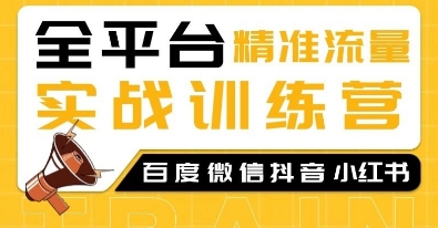 全平台精准流量实战训练营，百度微信抖音小红书SEO引流教程_就是爱分享