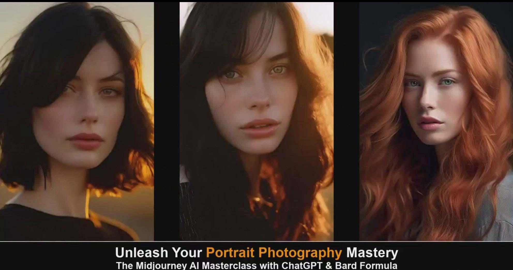 图片[3]_(9312期)Midjourney v5 ChatGPT 和 Bard AI人工智能人像摄影大师班-15节-中英字幕_就是爱分享