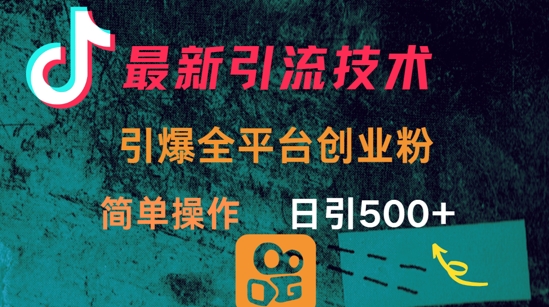 最新引流方法，引爆全平台的一个创业粉，简单操作日引300+_就是爱分享